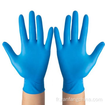 Examen médical Gants d&#39;entraînement jetable bleu nitrile